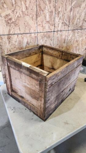 Wooden crate 18"W 17"D 14"H