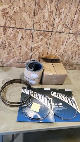 Sanding belts, band saw blades