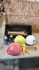 Hard hats, cedar shimes, etc.
