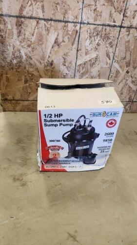 New cast-iron sump pump