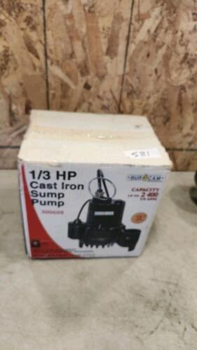 New cast-iron sump pump