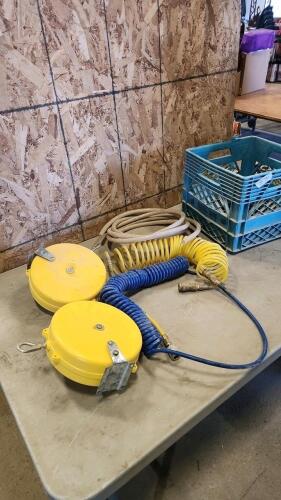 Retractable air hose reels & hoses