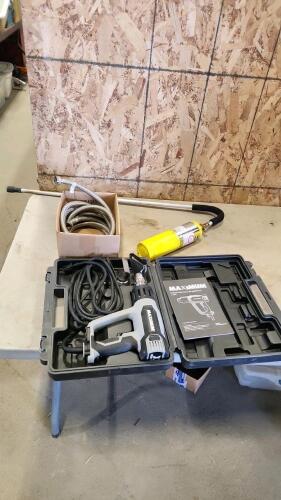 Propane weeder, water hose, heat gun