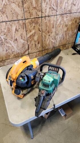 Leaf blower, hedge trimmer as is