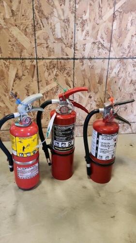 3- 14" Charged fire extinguishers