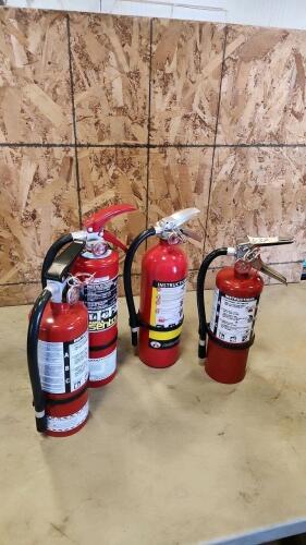 4- 13" Charged fire extinguishers