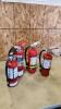 4- 13" Charged fire extinguishers