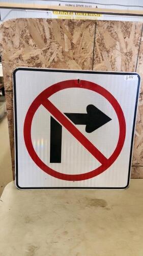 24" Metal sign