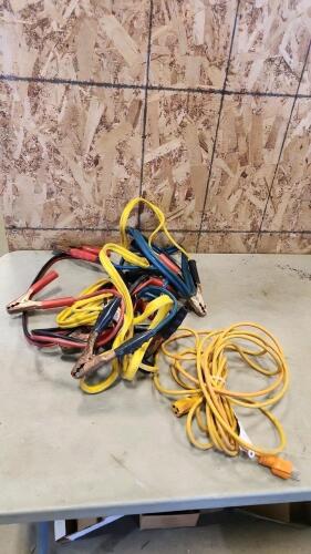 Booster cables, ext cord