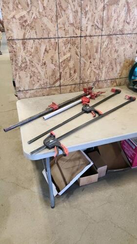 Various sized clamps