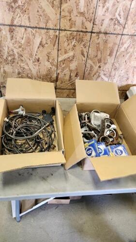 Throttle cables, exhaust clamps