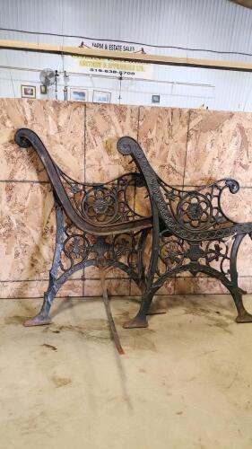 Cast iron bench ends