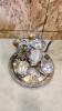 Metal tea service w damage