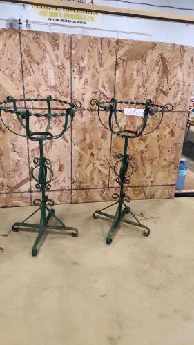 22" Rod iron plant stands