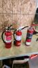 3- 12" Charged fire extinguishers