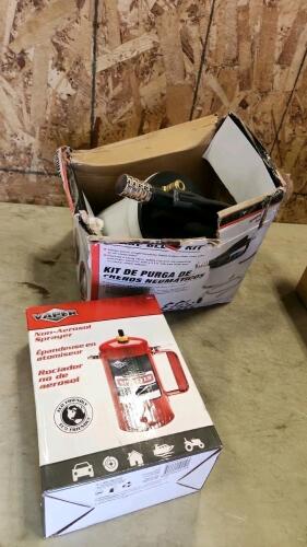 Brake bleed kit, sprayer