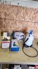 Air riveter, angle grinder, sprayer, sump pump