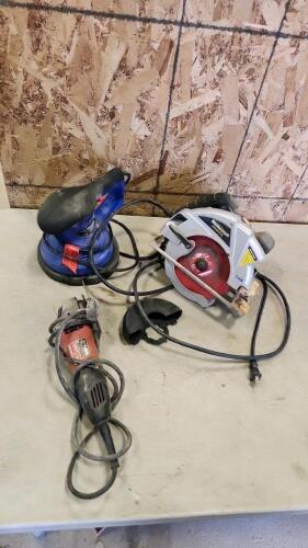 Buffer, skilsaw, Milwaukee grinder