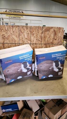 2 New high back boat seats