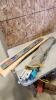 Army cot, hockey memorabilia