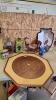 Crokinole board w buttons, house decor