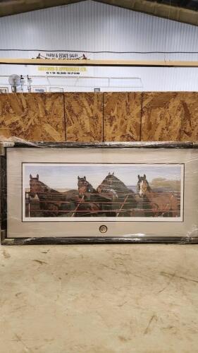 At the gate by Adeline Halvorson horse print