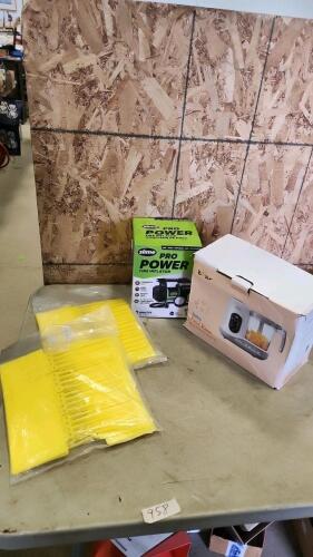 Shipping tags, 12v Inflator, baby food maker