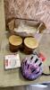 Plastic bags, helmet, smoke detector