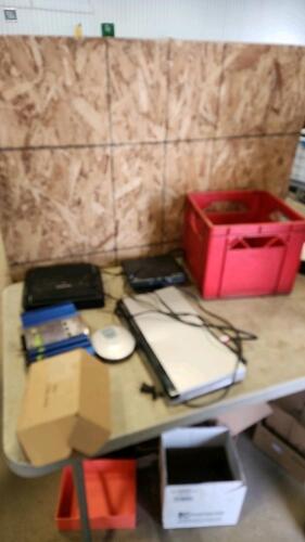 DVD players, amp, baby monitor, crate, etc.