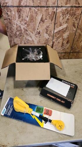 8" Exhaust fan, RV adapter cord, grommet kit