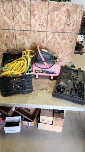 Air compressors with hoses