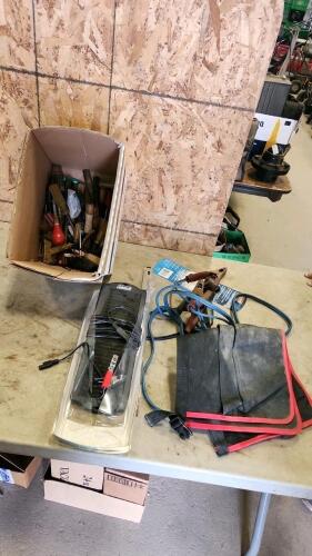 Solar charger, booster cables, etc.