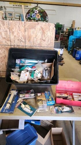 Tap, deadbolts, door closures, various household items