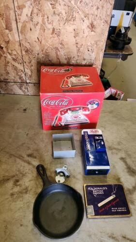 Coca-Cola phone, Pepsi coin bank, etc.