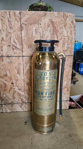 24" Brass fire extinguisher