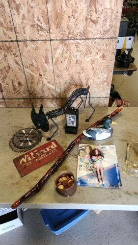Daisy Duke doll, metal sig, etc.