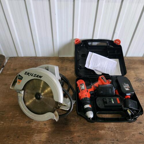 10" Skilsaw, 18v drill