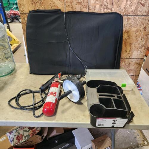 Body massage pad, fire extinguisher, etc.