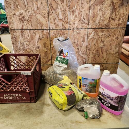 Bird feed, windshield washer