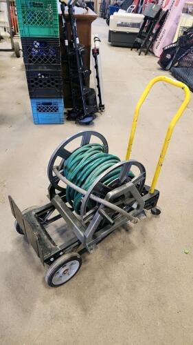 Hose reel, moving cart