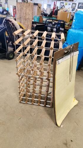 Wine rack, flip chart