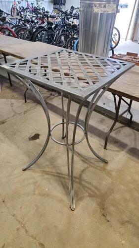 Metal pub patio table 40"H 26"W