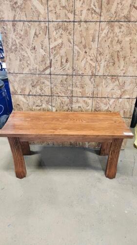Oak bench 40" 15"W 19"H