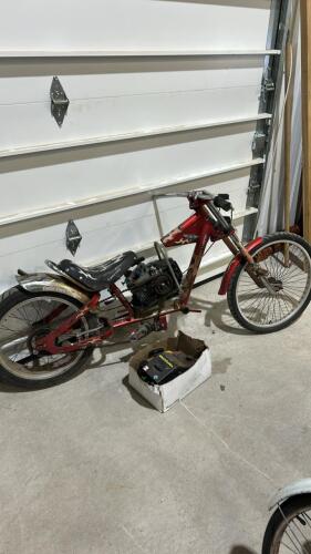 21" gas powered Chopper bike, spare motor