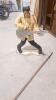3'H Resin Elvis statue, spear