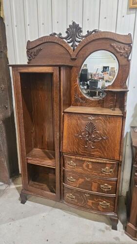 Antique desk/curio cabinet