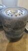 225/60R17 Winter tires on steel rims 70% tread