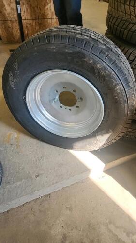 235/75R17.5 Commercial tire 8 bolt steel rim 80% tread