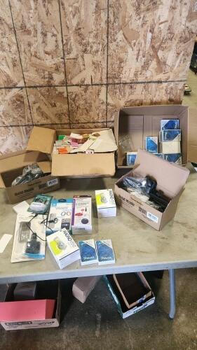 Auto phone accessories, playing cards, empty match boxes