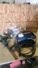 Electric hedge trimmer, Simoniz pressure washer, saw blades